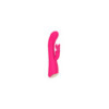 Vibromasseur rabbit rose chauffant avec fonction va-et-vient, USB 